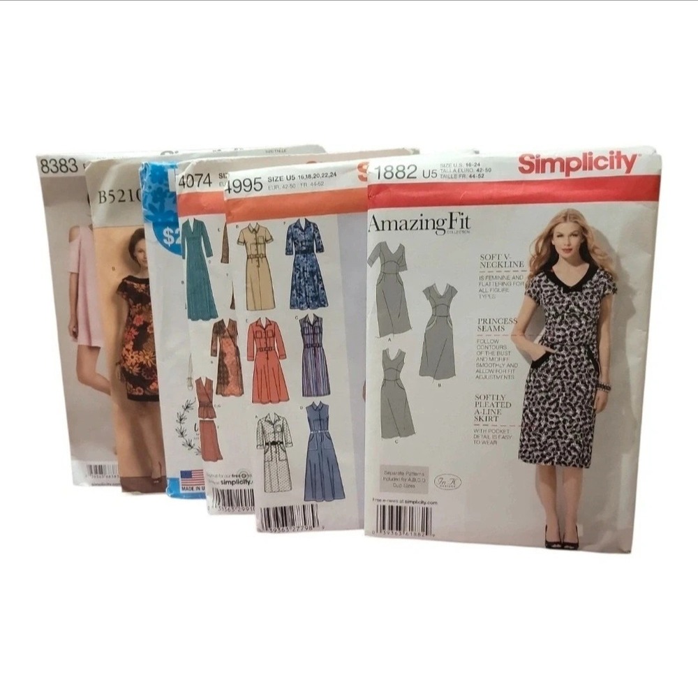 Women's Dress Sewing Patterns Lot of 6 Sizes 10-24 Simplicity McCalls Butterick